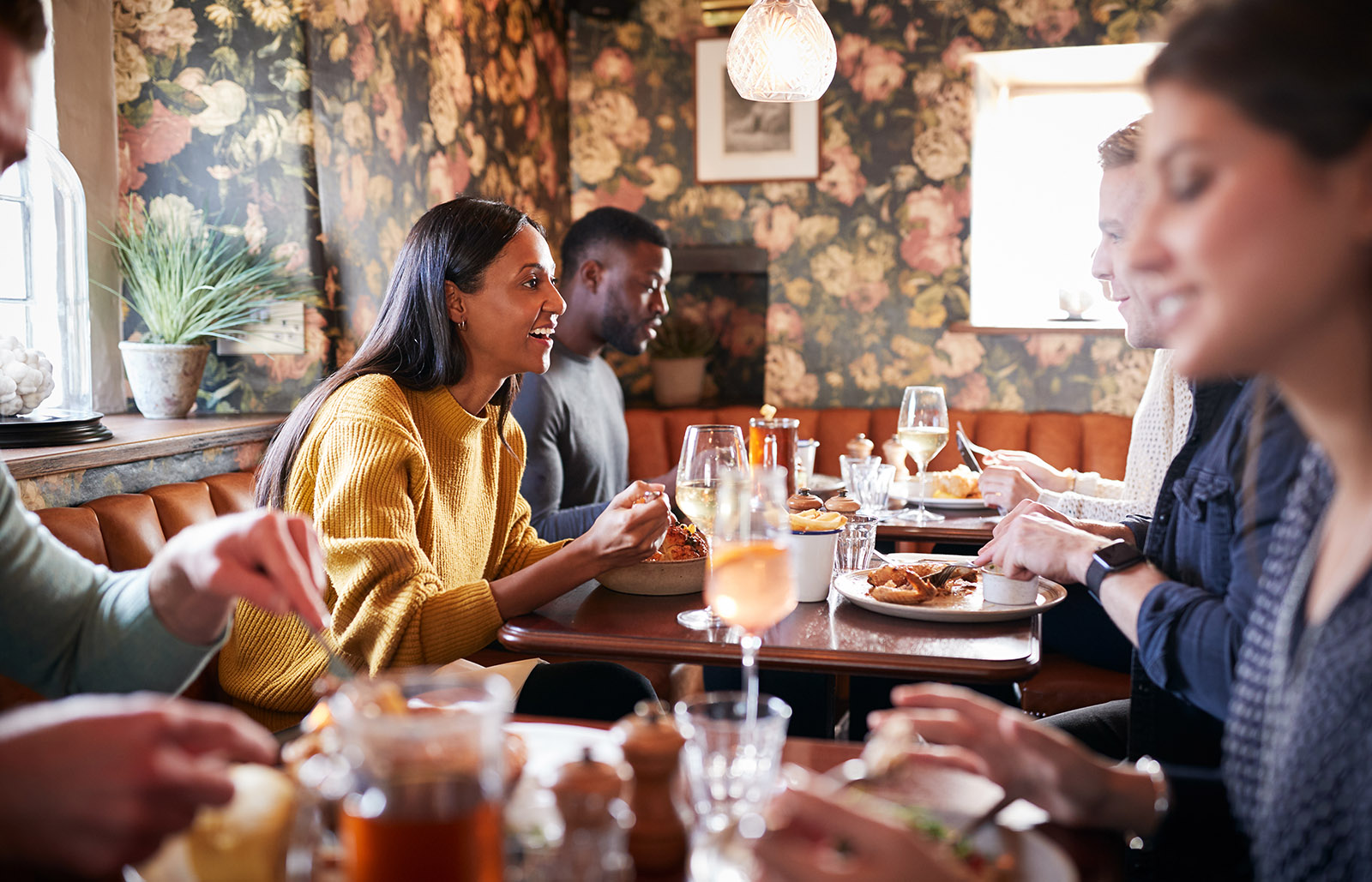 People at a restaurant